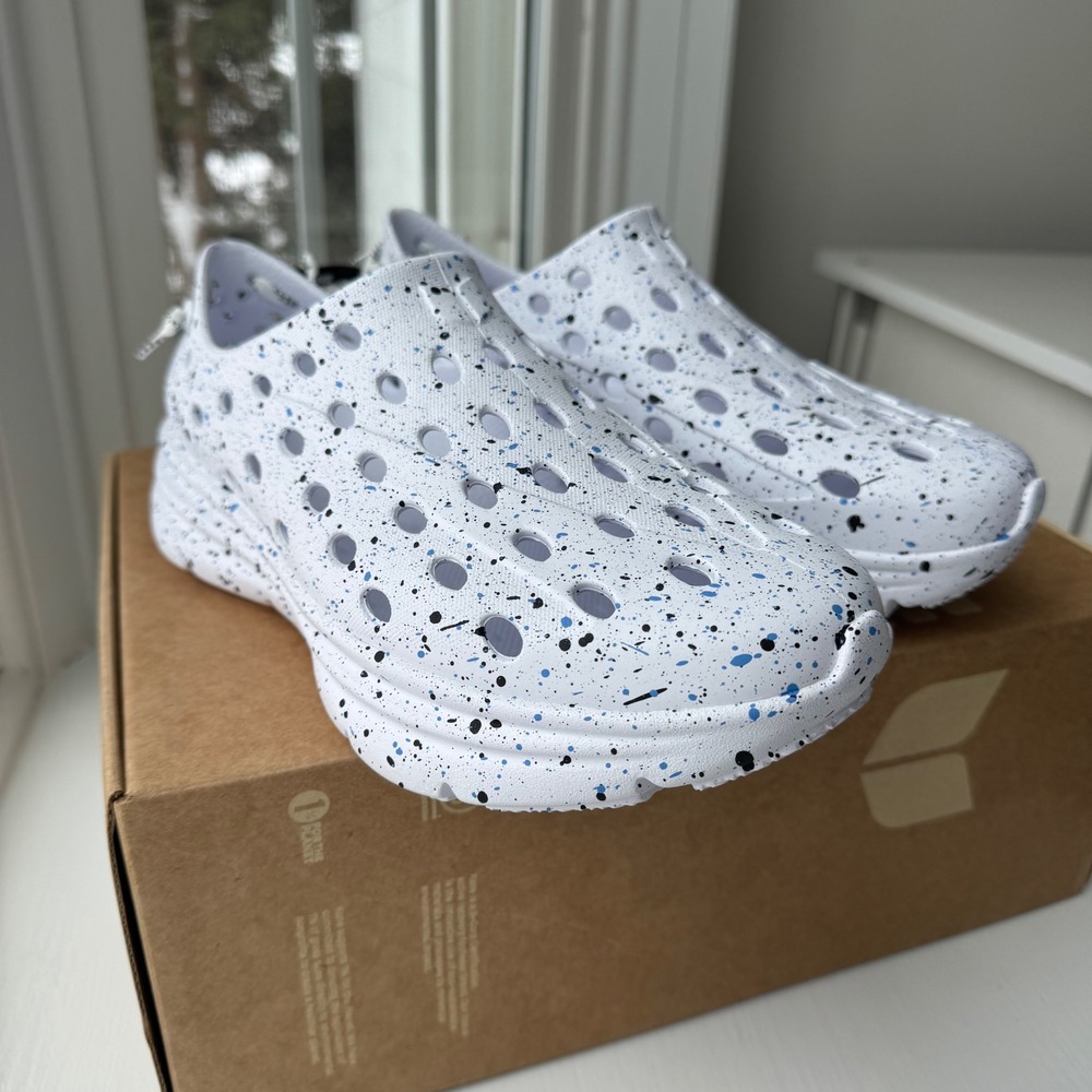 Kane Revive Active Recovery Shoe White Blue Black Splatter KR145 Mens 9 USW 11